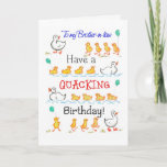 Cute Ducklings Quacking Birthday, Brother-in-law Kaart<br><div class="desc">A light-hearted Birthday Card for a Brother-in-law,  with rows of cute ducklings with balloons,  following their Mother,  from a handpainted watercolour illustration by Judy Adamson. You can also change the inside text if you wish.</div>