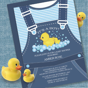 Cute Ducks Baby shower Invitation Kaart
