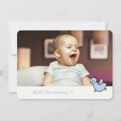Cute Ducks Big One Boy 1st Birthday Party Invite Kaart (Achterkant)