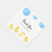 Cute Ducks Hand Waterverf Baby shower Dank u wel Servet (Hoek)