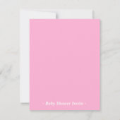 Cute Ducky met Bubbles Pink Baby shower Party Kaart (Achterkant)