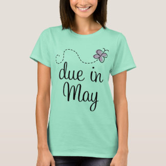 Cute Due in May Announcement T-shirt