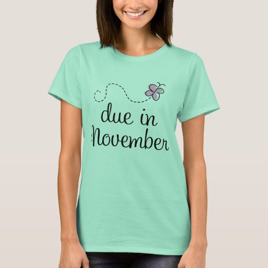 Cute Due in November aankondiging T-shirt (Voorkant)