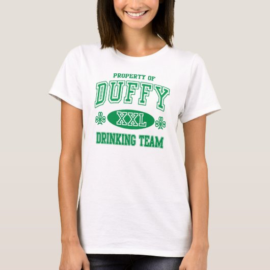 Cute Duffy Irish Drink Team T-shirt (Voorkant)