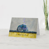 Cute Duif Koppel Felicitaties Trouw Verloving Kaart (Voorkant)
