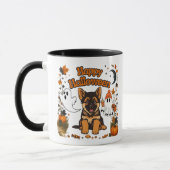 Cute Duitse Herdershond Halloween Mok (Links)