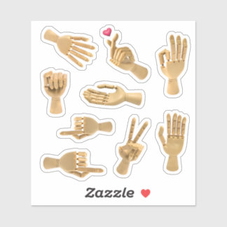 Cute Dummy Speelgoed Hand Sticker Set