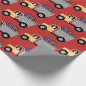 Cute Dump-vrachtwagenpatroon drijfschrap Cadeaupapier (Hoek)