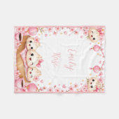 Cute Dumpling Meisje Baby Shower Cadeau Fleece Deken (Voorkant (Horizontaal))