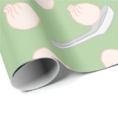 Cute Dumpling Pattern Wrapping Paper Cadeaupapier (Rol Hoek)
