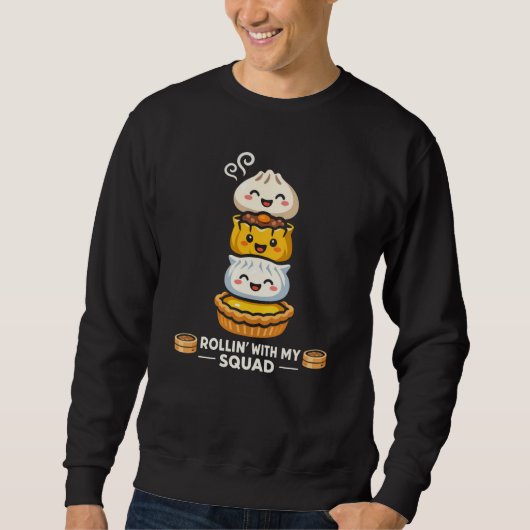 Cute Dumpling Squad Grappig T-Shirt voor Voedsel L (Voorkant)