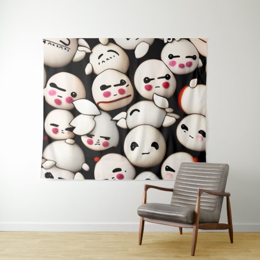 Cute Dumplings Wandkleed (In Situ (horizontaal))