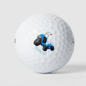 Cute dune buggy off road vehicle cartoon golfballen (Voorkant)
