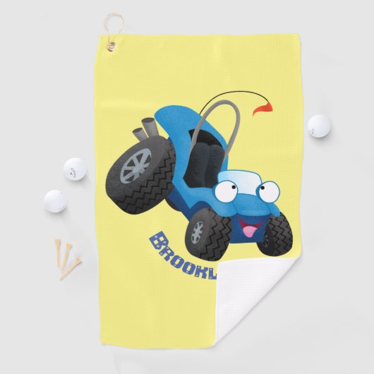 Cute dune buggy off road vehicle cartoon  golfhanddoek (Insitu)