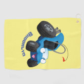 Cute dune buggy off road vehicle cartoon  golfhanddoek (Horizontaal)