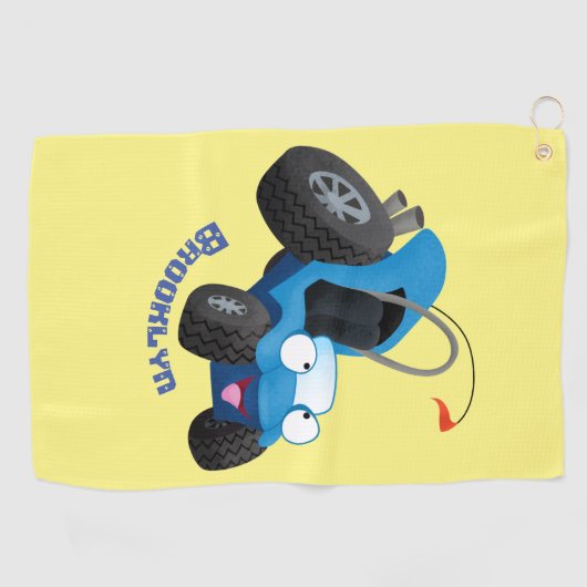 Cute dune buggy off road vehicle cartoon  golfhanddoek (Horizontaal)