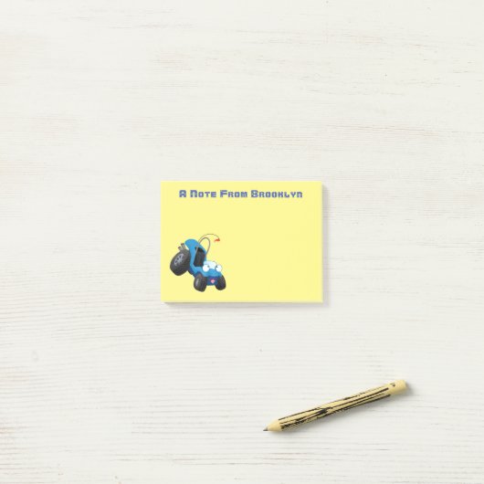 Cute dune buggy off road vehicle cartoon  post-it® notes (Op bureau)