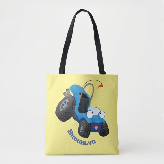 Cute dune buggy off road vehicle cartoon tote bag (Voorkant)