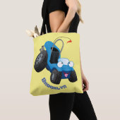 Cute dune buggy off road vehicle cartoon tote bag (Dichtbij)