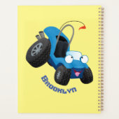 Cute dune buggy offroad voertuig cartoon planner (Achterkant)