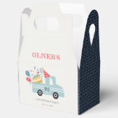 Cute Dusky Blue Any Age Birthday Party Cake Truck Bedankdoosjes (Geopend)