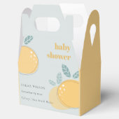 Cute Dusky Blue Lemon Fruity Bold Baby shower Bedankdoosjes (Geopend)