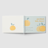Cute Dusky Blue Lemon Fruity Bold Baby shower Gastenboek (Volledig)
