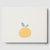 Cute Dusky Blue Lemon Fruity Bold Baby shower Gastenboek (Achterkant)