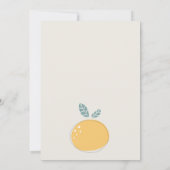 Cute Dusky Blue Lemon Fruity Bold Baby shower Kaart (Achterkant)