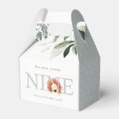 Cute Dusky Blue Lion Foliage 9th 9th Birthday Bedankdoosjes (Achterkant)