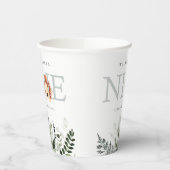 Cute Dusky Blue Lion Foliage 9th 9th Birthday Papieren Bekers (Links)