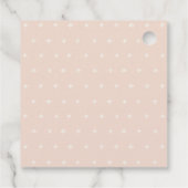 Cute Dusky Blush Stapelde Storybooks Floral Weddin Bedankjes Labels (Achterkant)