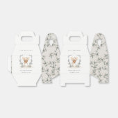 Cute Dusky Deer Floral Crest any Age Birthday Bedankdoosjes (Uitgevouwen)
