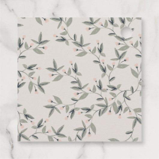 Cute Dusky Deer Floral Crest any Age Birthday Bedankjes Labels (Achterkant)