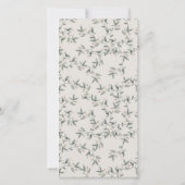 Cute Dusky Deer Floral Crest Weddenemkaart Bedankkaart (Achterkant)