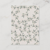 Cute Dusky Deer Floral Crest Wedding Wishing Good Informatiekaartje (Achterkant)