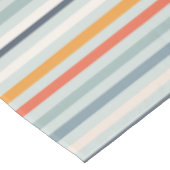 Cute Dusky Oranje Blue Ochre Striped Pattern Tafelkleed (Gekanteld)