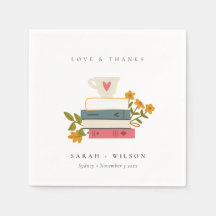 Cute Dusky Red Stapked Storybooks Floral Wedding