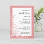 Cute Dusty Roos PINK Vrijgezellenfeest Uitnodigen Kaart (Staand voorkant)