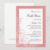 Cute Dusty Roos PINK Vrijgezellenfeest Uitnodigen Kaart (Voorkant / Achterkant)