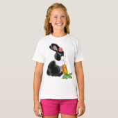 Cute Dutch Baby Bunny Rabbit Carrot Design Animal T-shirt (Voorkant volledig)