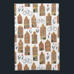 Cute Dutch Houses Amsterdam City Pattern Theedoek<br><div class="desc">Decoreer je keuken met deze coole handdoek. Het maakt een geweldige huisopwarming of een cadeau ter gelegenheid van de verjaardag! U kunt het aanpassen en tekst ook toevoegen. Bekijk mijn winkel voor nog veel meer kleuren en patronen, plus bijpassende keukenspullen! Je kunt je eigen tekst altijd toevoegen. Laat me weten...</div>