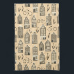 Cute Dutch Houses Amsterdam City Pattern Theedoek<br><div class="desc">Decoreer je keuken met deze coole handdoek. Het maakt een geweldige huisopwarming of een cadeau ter gelegenheid van de verjaardag! U kunt het aanpassen en tekst ook toevoegen. Bekijk mijn winkel voor nog veel meer kleuren en patronen,  plus bijpassende keukenspullen!</div>