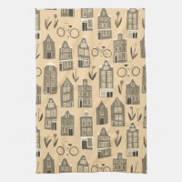 Cute Dutch Houses Amsterdam City Pattern