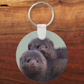 Cute Dwarf Mongoose Pair Sleutelhanger (Voorkant)