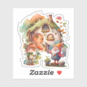 Cute Dwerg En Fee Sticker (Vel)