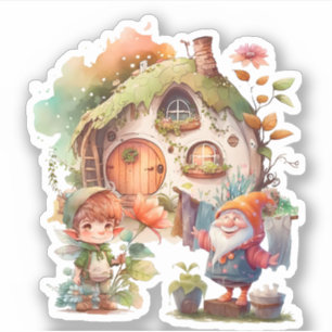 Cute Dwerg En Fee Sticker