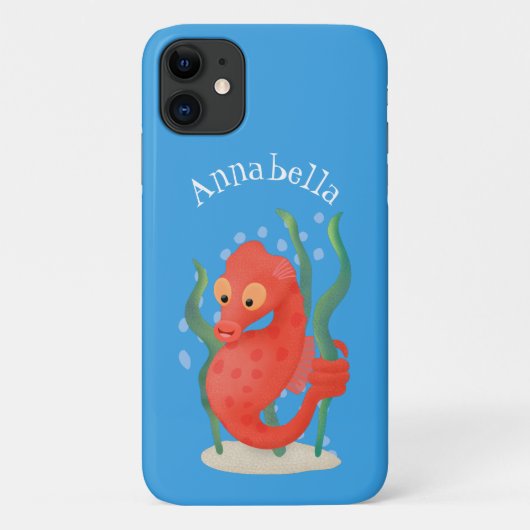 Cute dwergzeepaard cartoon Case-Mate iPhone case (Achterkant)