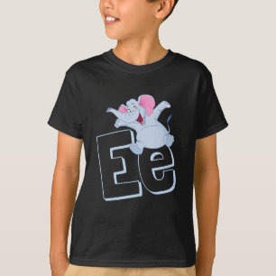 Cute E for Elephant - Kinder ABCD English Alphabet T-shirt