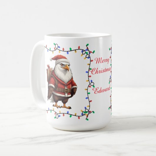 Cute Eagle Christmas Mug Koffiemok (Voorkant links)